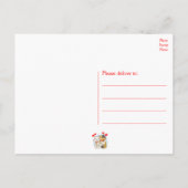 Carte Postale Fiançailles Fête des mariées Rouge Mariage Love Ch (Dos)