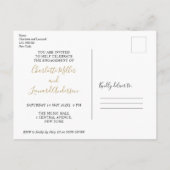 Carte postale fiançailles Gold (Dos)