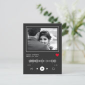 Carte Postale Fiançailles Mariage du lecteur de musique (Debout devant)