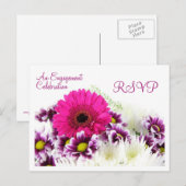 Carte postale Fiançailles/Mariage RSVP (Devant / Derrière)