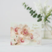 Carte Postale Fiançailles - Orchidées blanches en pleine florais (Debout devant)