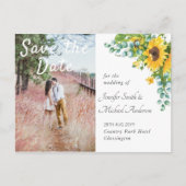 Carte Postale Fiançailles Photo Enregistrer la date Mariage des  (Devant)