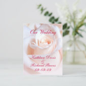 Carte postale Fiançailles romantique Rose (Debout devant)