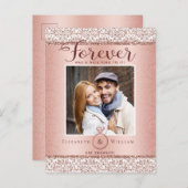 Carte postale Fiançailles Rose Gold (Devant / Derrière)
