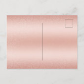 Carte postale Fiançailles Rose Gold (Dos)