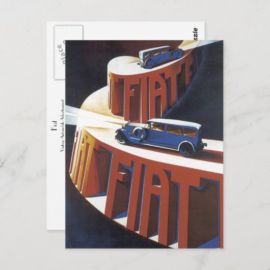 Carte Postale Fiat (Devant / Derrière)