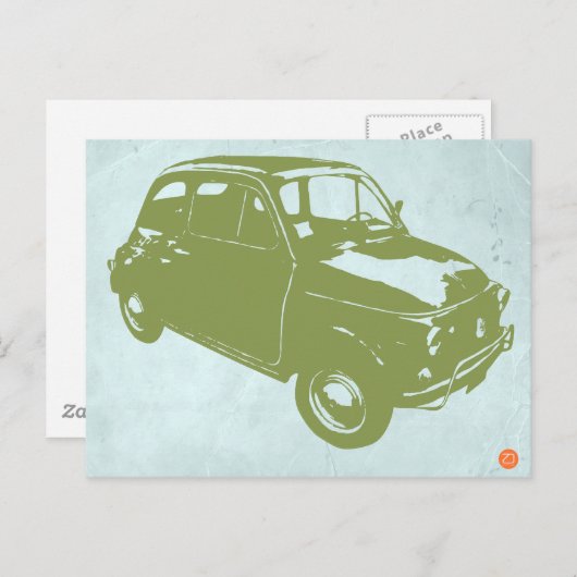Carte Postale Fiat 500 (Devant / Derrière)