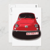 Carte Postale Fiat 500 Biarritz (Devant / Derrière)