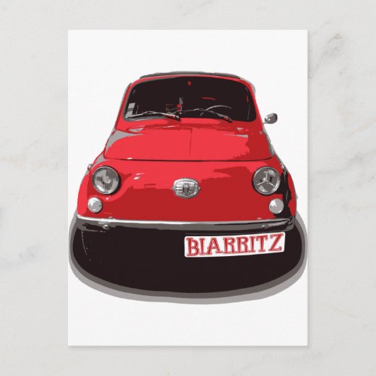 Carte Postale Fiat 500 Biarritz (Devant)
