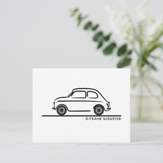Carte Postale Fiat 500 Cinquecento (Debout devant)