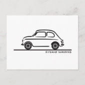 Carte Postale Fiat 500 Cinquecento (Devant)