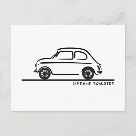 Carte Postale Fiat 500 Cinquecento (Devant)