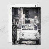 Carte Postale Fiat 500, Cinquecento en Italie (Devant / Derrière)