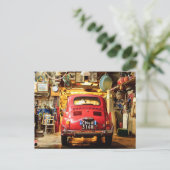 Carte Postale Fiat 500, Cinquecento en Italie (Debout devant)
