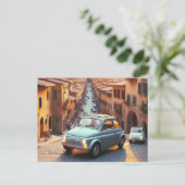 Carte Postale Fiat 500 fun (Debout devant)