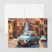Carte Postale Fiat 500 fun (Devant / Derrière)