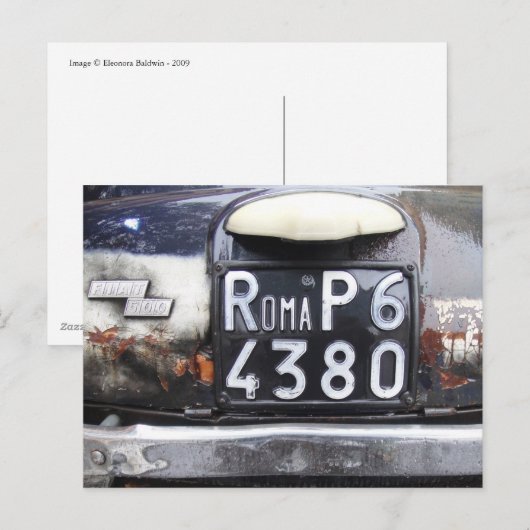 Carte Postale Fiat Cinquecento (Devant / Derrière)