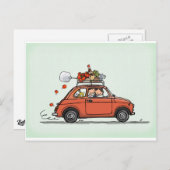Carte Postale Fiat vintage 500 (Devant / Derrière)
