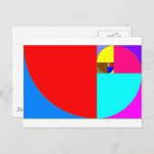 Carte Postale fibonacci espiral (Devant / Derrière)