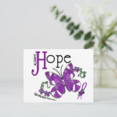 Carte Postale Fibromyalgie du papillon en verre (Debout devant)