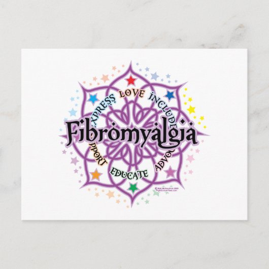 Carte Postale Fibromyalgie Lotus (Devant)