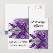 Carte Postale Fibromyalgie Support pas Sarcasme (Devant / Derrière)