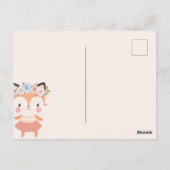 Carte Postale Fiche de proposition Flower Girl Fox (Dos)