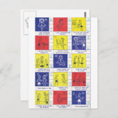 Carte Postale Fiche de rapport de la maternelle (Devant / Derrière)