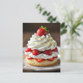Carte Postale Fiche de recette de crème fouettée maison (Debout devant)