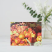 Carte Postale Fiche de recette - Pêches (Debout devant)