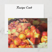 Carte Postale Fiche de recette - Pêches (Devant / Derrière)