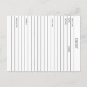 Carte Postale Fiche d'étude sur les plantes de la monographie mé (Dos)