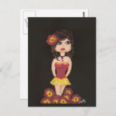 Carte Postale Fiche postale de fille de pompier Quantum Cutie (Devant / Derrière)