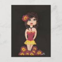 Fiche postale de fille de pompier Quantum Cutie