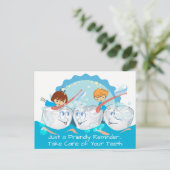 Carte Postale Fiche postale de rappel d'affectation dentaire pou (Debout devant)