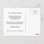 Carte Postale Fiche postale de rappel d'affectation dentaire pou (Dos)