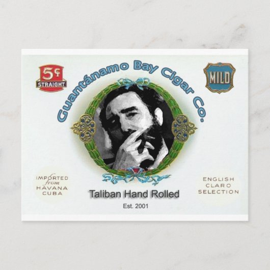 Carte Postale Fidel Castro Guantanamo Bay Cuba Cigar Company (Devant)