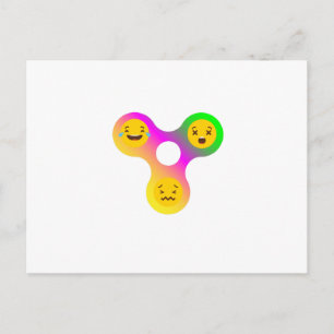 Carte Postale Fidget Spinner Emoji est un cadeau amusant