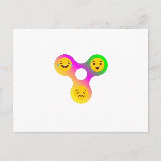 Carte Postale Fidget Spinner Emoji est un cadeau amusant (Devant)