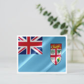 Carte Postale Fidji - Drapeau - (Debout devant)
