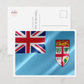 Carte Postale Fidji - Drapeau - (Devant / Derrière)