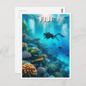 Carte Postale Fidji Plongée sous-marine (Devant / Derrière)