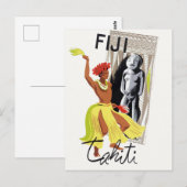 Carte Postale Fidji Tahiti Poster vintage (Devant / Derrière)