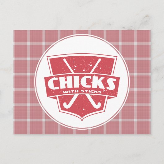 Carte postale Field Hockey Chicks With Sticks (Devant)