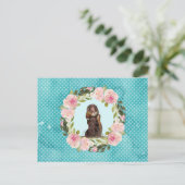Carte Postale Field Spaniel Motif Faisan (Debout devant)