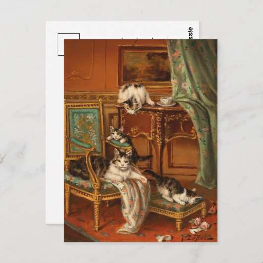 Carte Postale Fier chat-mère | Jules Le Roy (Devant / Derrière)