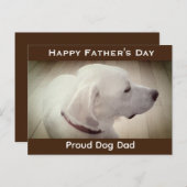 Carte Postale Fier Chien Papa Sombre Brown (Devant / Derrière)