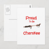 Carte Postale Fier D'Être Cherokee (Devant / Derrière)