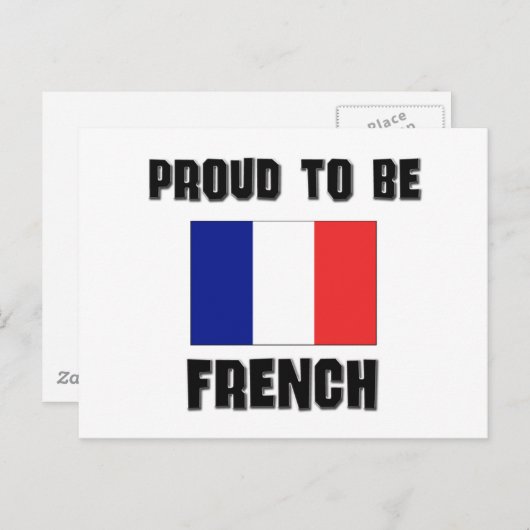 Carte Postale Fier D'Être FRANÇAIS (Devant / Derrière)