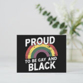 Carte Postale Fier D'Être Gay Et Black Pride Mois 2025 (Debout devant)